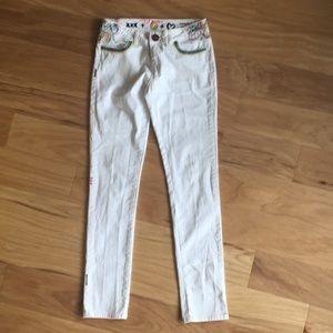 Desigual The Fun Slim Fit White Jeans 30 (4)